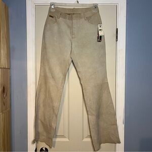 FUBU Vintage 90's Y2K Women's Bootcut Suede Leather Lined Pants Size 7
